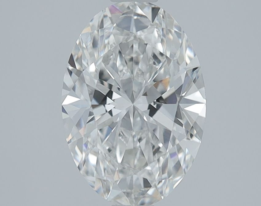 1.42 Carat Oval Lab Diamond with  Cut Diamond in 14KT  view 1
