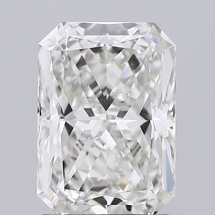 1.34 Carat Radiant Lab Diamond with  Cut Diamond in 14KT  view 1
