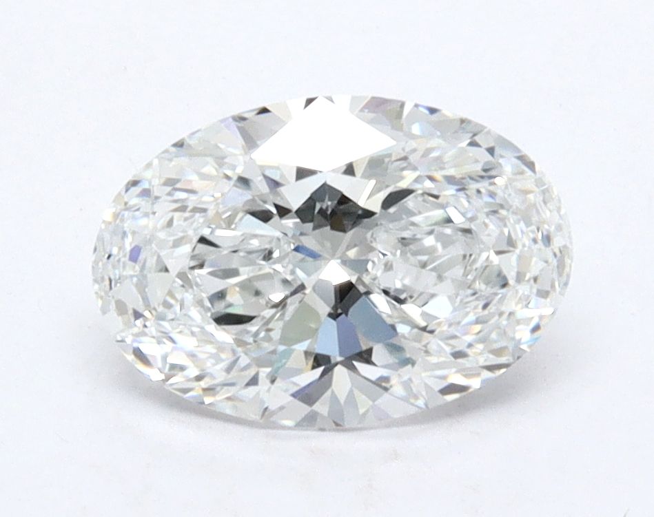 1.02 Carat Oval Lab Diamond with  Cut Diamond in 14KT  view 1
