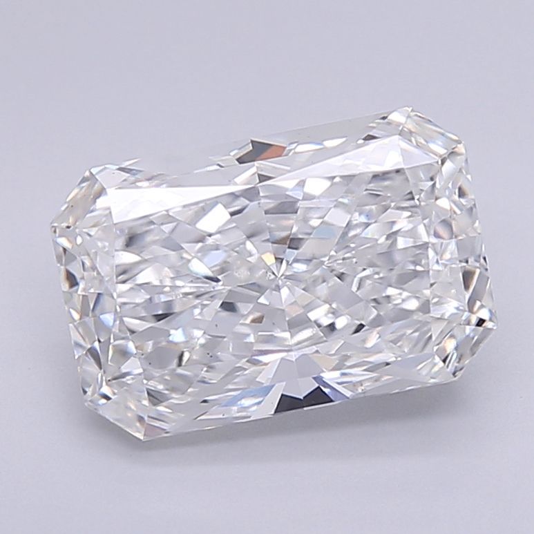 3.19 Carat Radiant Lab Diamond with  Cut Diamond in 14KT  view 1
