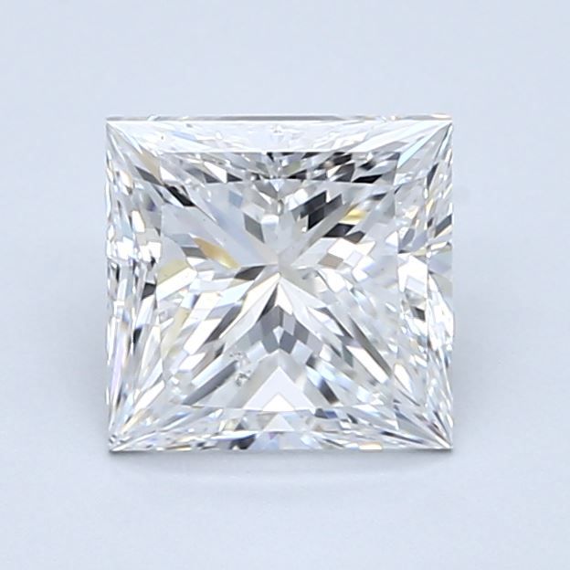 1.5 Carat Princess Natural Diamond with  Cut Diamond in 14KT  view 1
