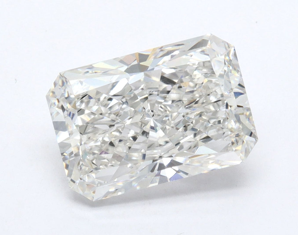 3.2 Carat Radiant Lab Diamond with  Cut Diamond in 14KT  view 1
