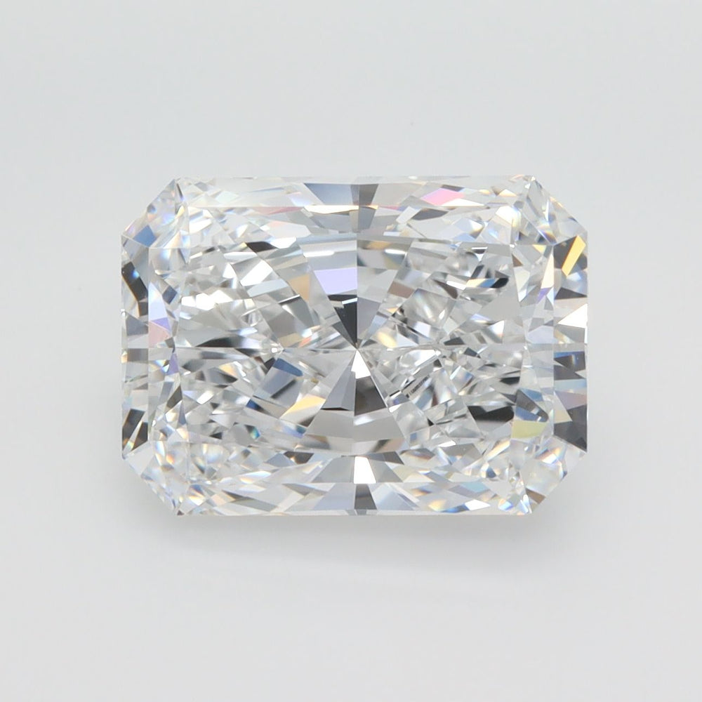 3.98 Carat Radiant Lab Diamond with  Cut Diamond in 14KT  view 1
