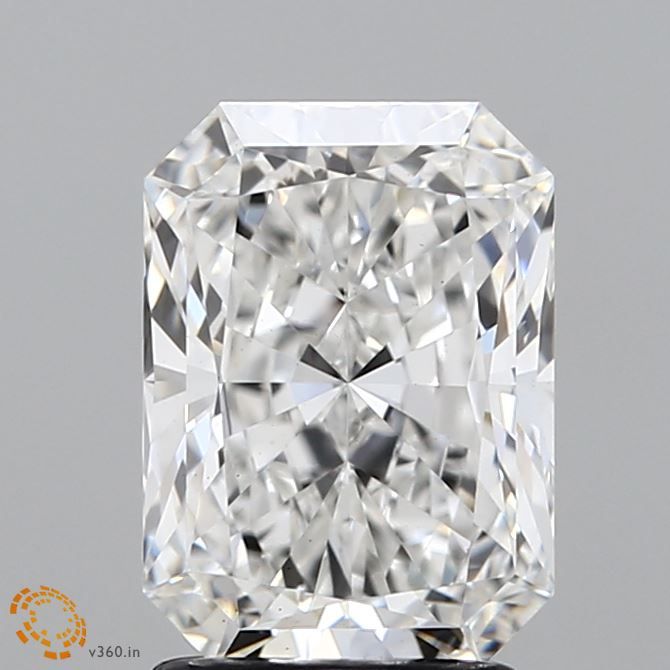 2.08 Carat Radiant Lab Diamond with  Cut Diamond in 14KT  view 1
