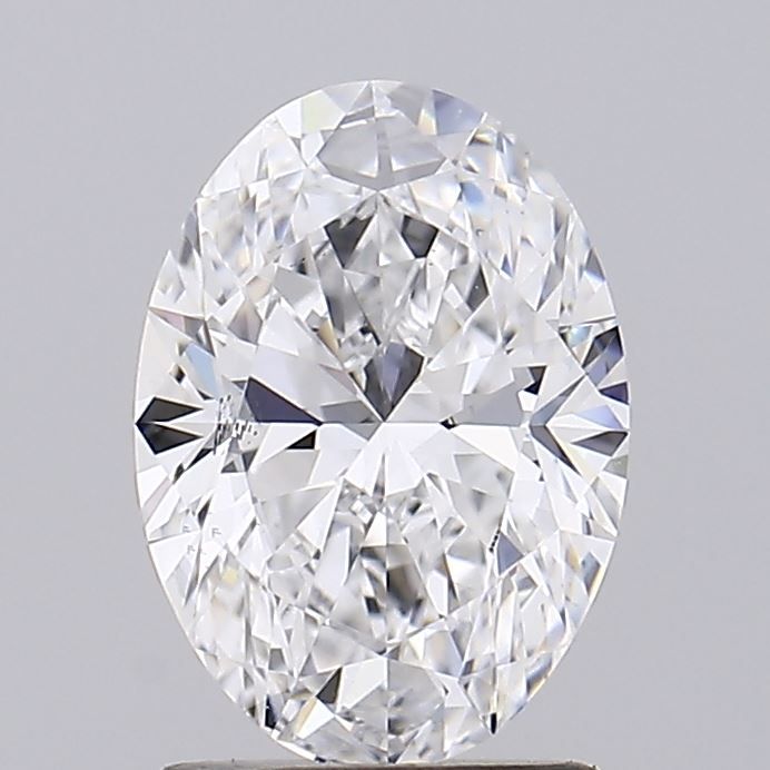 1.54 Carat Oval Lab Diamond with  Cut Diamond in 14KT  view 1
