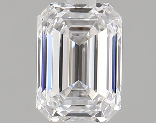 1.0 Carat Emerald Lab Diamond with  Cut Diamond in 14KT  view 1
