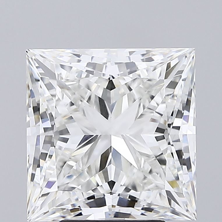 5.06 Carat Princess Lab Diamond with  Cut Diamond in 14KT  view 1
