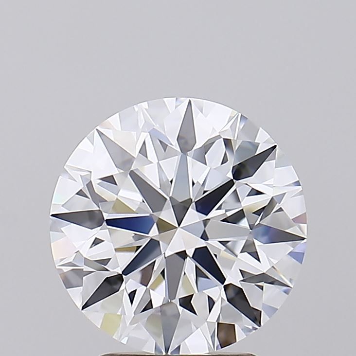 3.12 Carat Round Lab Diamond with  Cut Diamond in 14KT  view 1
