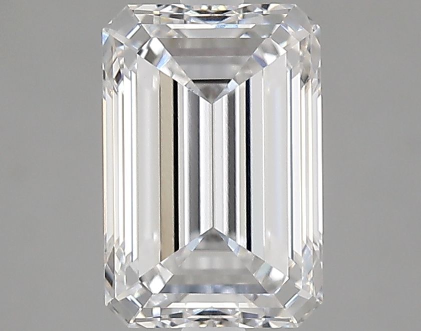 2.5 Carat Emerald Lab Diamond with  Cut Diamond in 14KT  view 1
