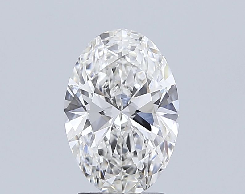 2.02 Carat Oval Lab Diamond with  Cut Diamond in 14KT  view 1
