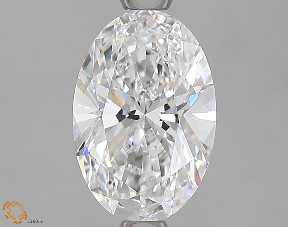 1.5 Carat Oval Lab Diamond with  Cut Diamond in 14KT  view 1
