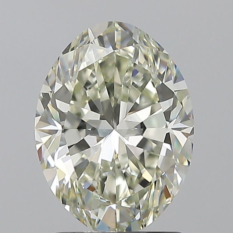 2.01 Carat Oval Natural Diamond with  Cut Diamond in 14KT  view 1
