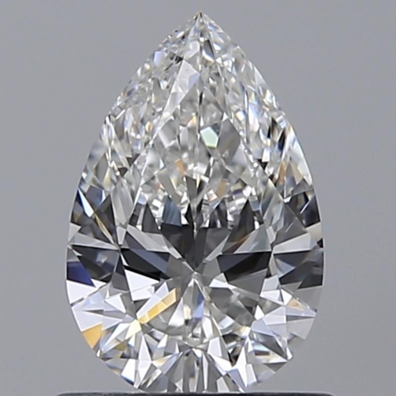 0.68 Carat Pear Natural Diamond with  Cut Diamond in 14KT  view 1
