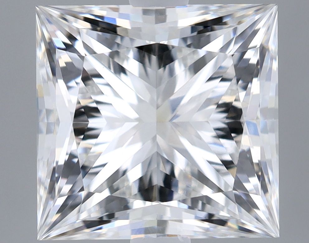 3.01 Carat Princess Lab Diamond with  Cut Diamond in 14KT  view 1
