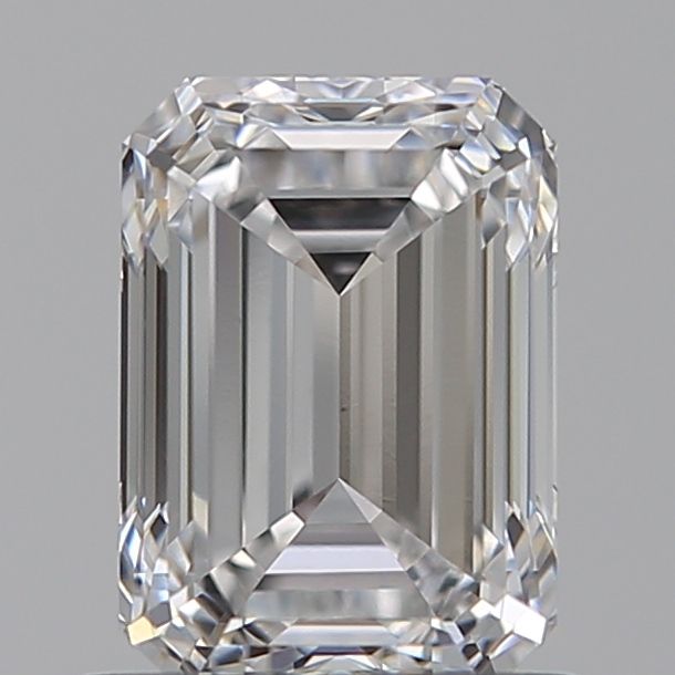 1.0 Carat Emerald Lab Diamond with  Cut Diamond in 14KT  view 1
