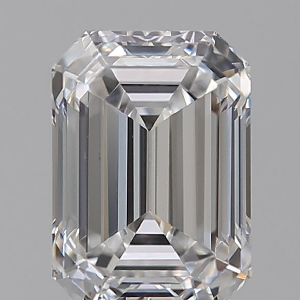 1.01 Carat Emerald Lab Diamond with  Cut Diamond in 14KT  view 1
