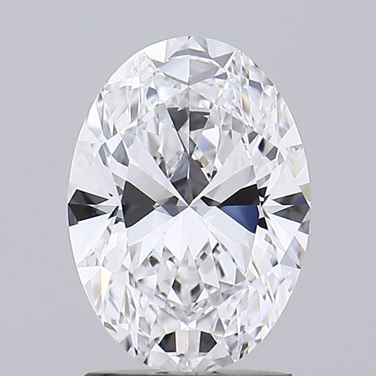 1.61 Carat Oval Lab Diamond with  Cut Diamond in 14KT  view 1
