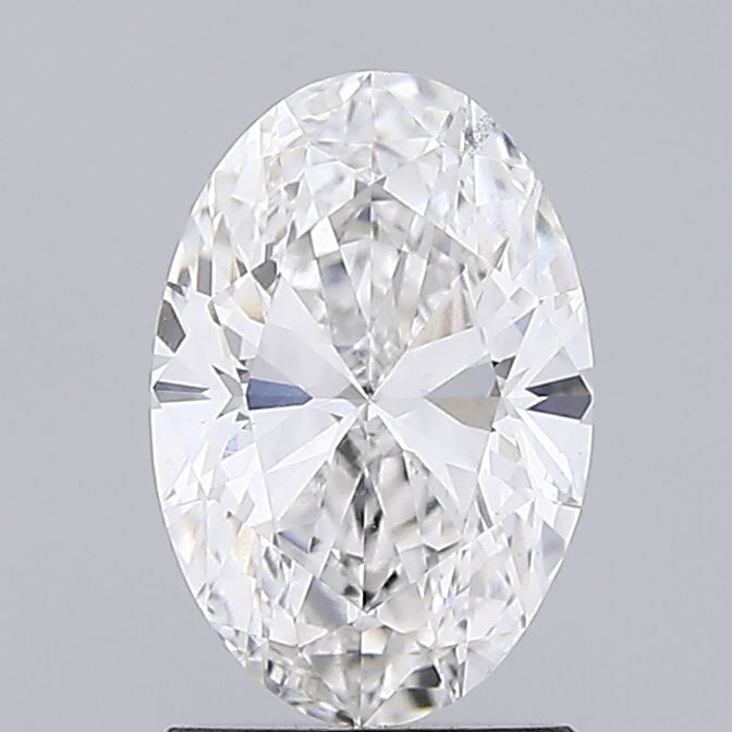 1.43 Carat Oval Lab Diamond with  Cut Diamond in 14KT  view 1
