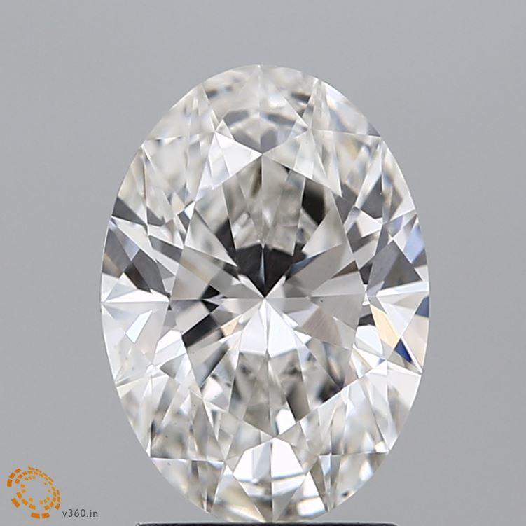 2.1 Carat Oval Lab Diamond with  Cut Diamond in 14KT  view 1
