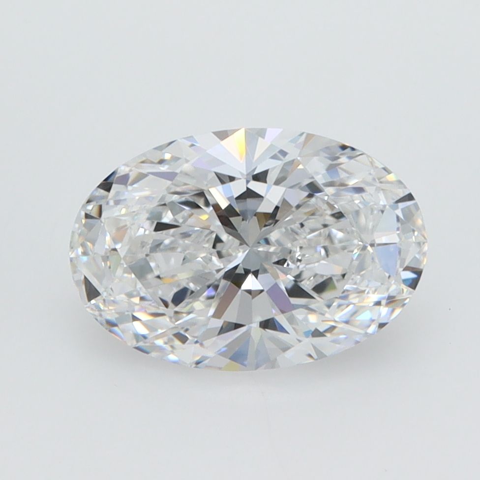 1.53 Carat Oval Lab Diamond with  Cut Diamond in 14KT  view 1

