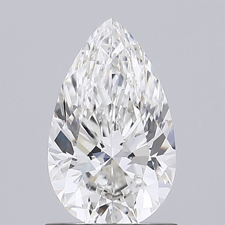1.04 Carat Pear Lab Diamond with  Cut Diamond in 14KT  view 1

