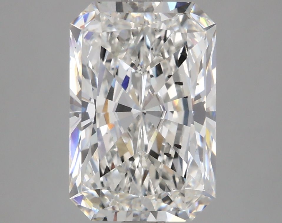 3.56 Carat Radiant Lab Diamond with  Cut Diamond in 14KT  view 1

