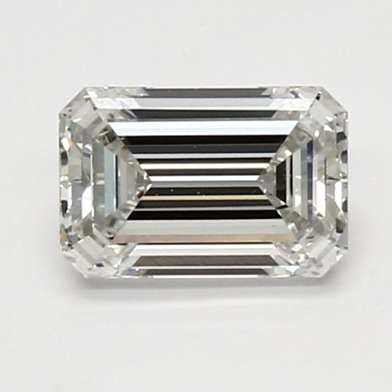 1.01 Carat Emerald Lab Diamond with  Cut Diamond in 14KT  view 1
