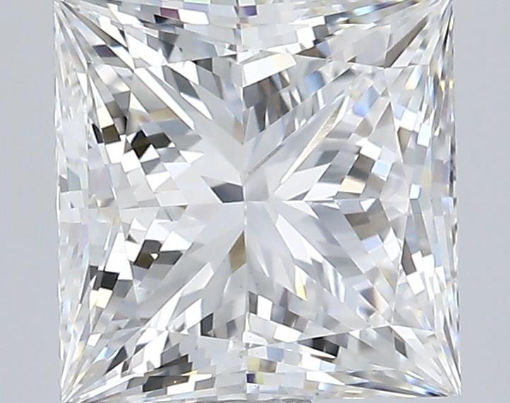 2.01 Carat Princess Lab Diamond with  Cut Diamond in 14KT  view 1
