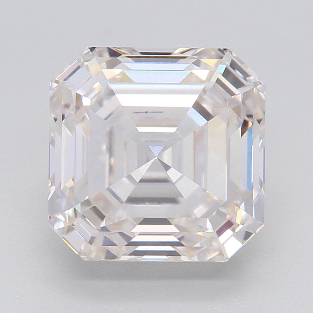 3.09 Carat Asscher Lab Diamond with  Cut Diamond in 14KT  view 1
