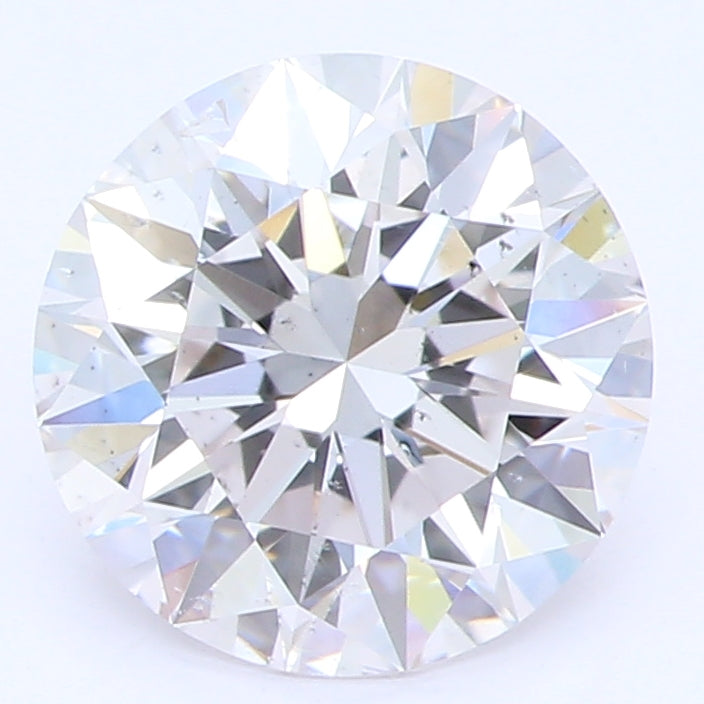 1.36 Carat Round Lab Diamond with  Cut Diamond in 14KT  view 1
