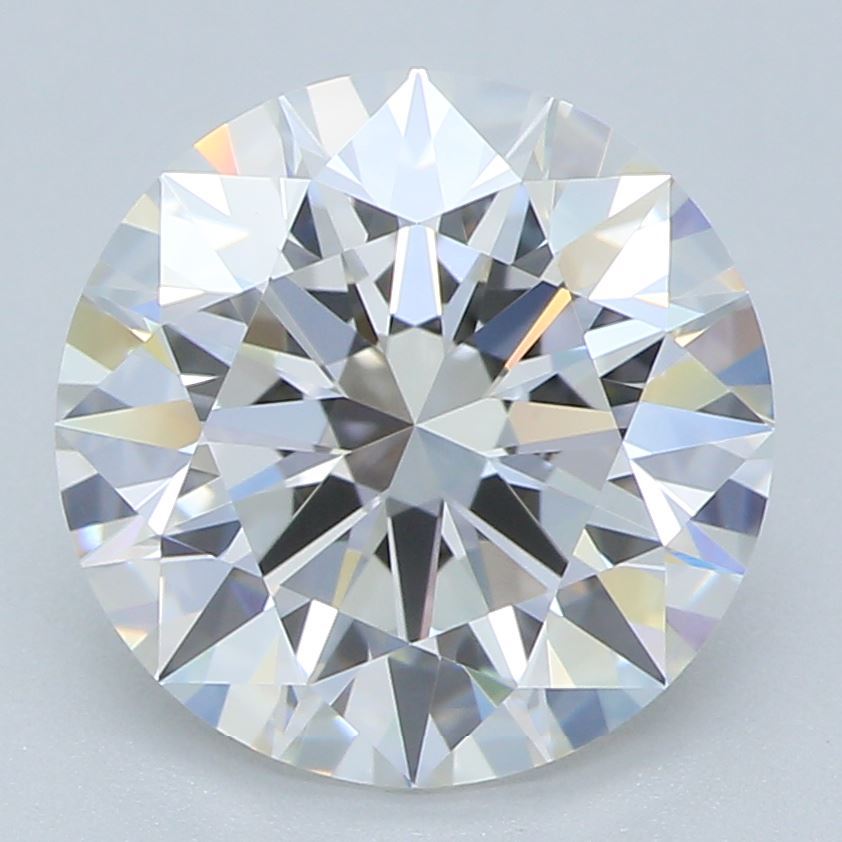 2.13 Carat Round Lab Diamond with  Cut Diamond in 14KT  view 1

