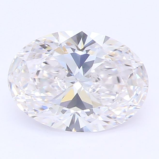 0.57 Carat Oval Lab Diamond with  Cut Diamond in 14KT  view 1
