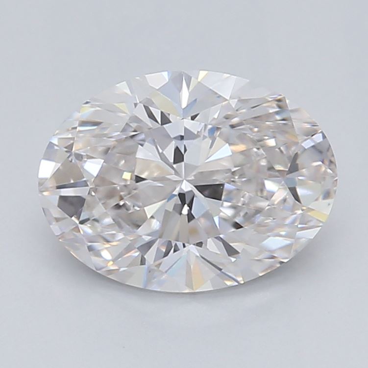 0.65 Carat Oval Lab Diamond with  Cut Diamond in 14KT  view 1
