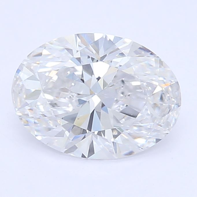 0.55 Carat Oval Lab Diamond with  Cut Diamond in 14KT  view 1
