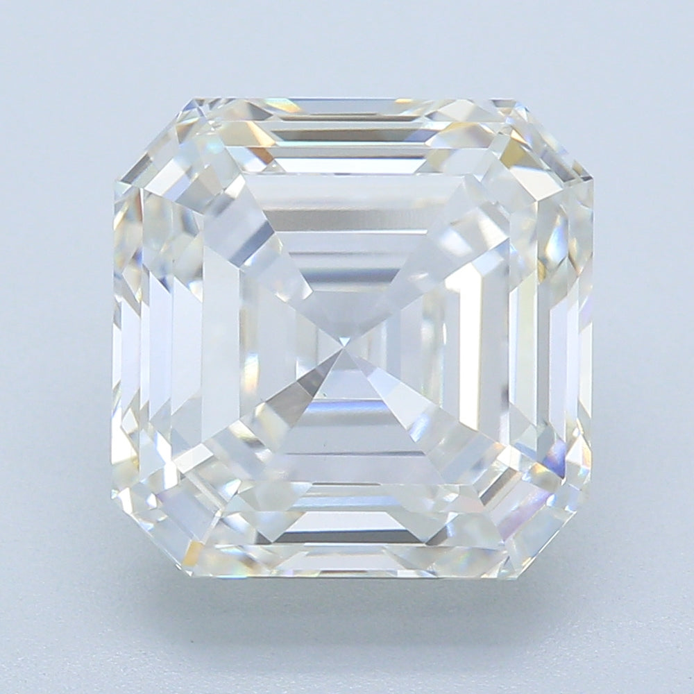 3.13 Carat Asscher Lab Diamond with  Cut Diamond in 14KT  view 1
