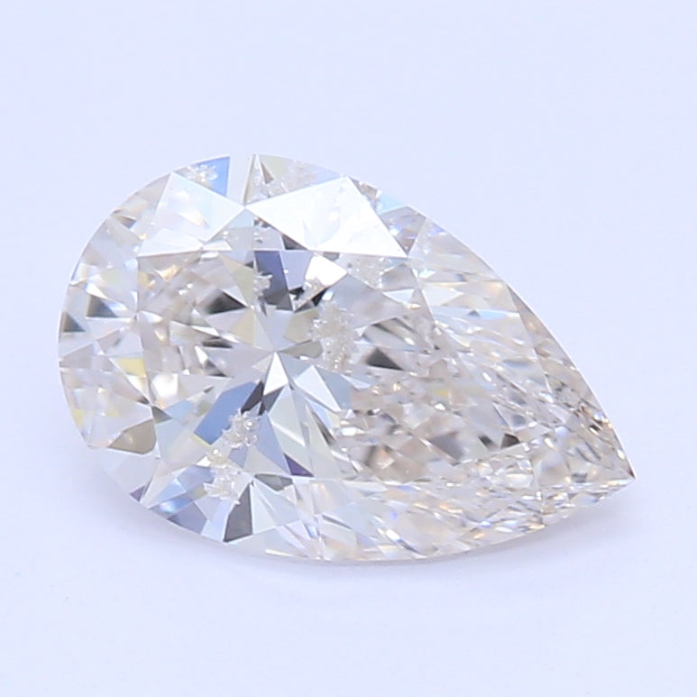 0.63 Carat Pear Lab Diamond with  Cut Diamond in 14KT  view 1
