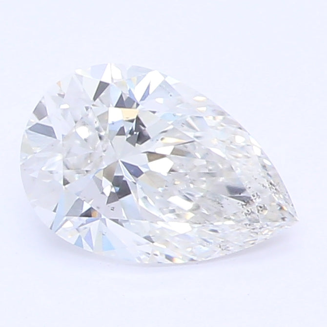 0.5 Carat Pear Lab Diamond with  Cut Diamond in 14KT  view 1
