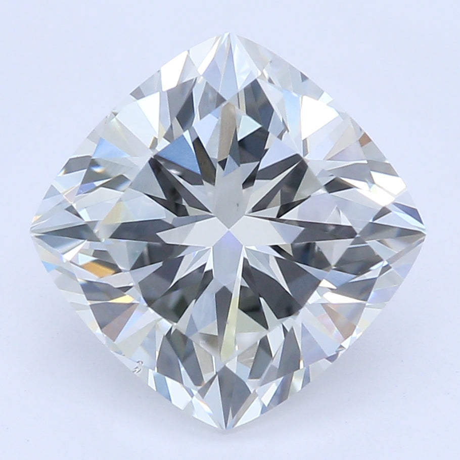 2.06 Carat Cushion Lab Diamond with  Cut Diamond in 14KT  view 1
