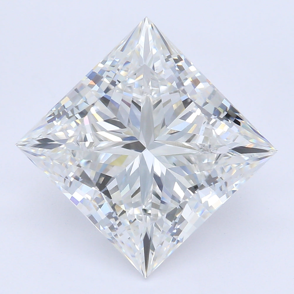 3.09 Carat Princess Lab Diamond with  Cut Diamond in 14KT  view 1
