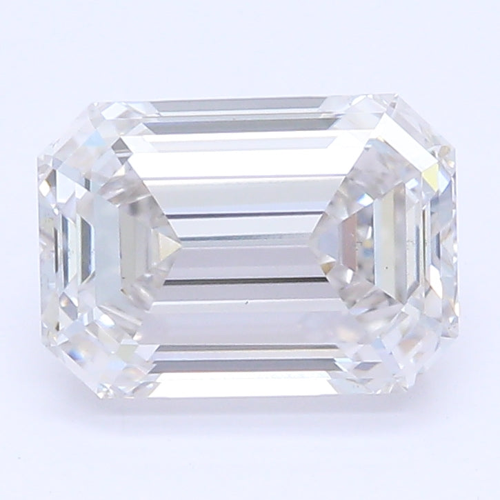 1.03 Carat Emerald Lab Diamond with  Cut Diamond in 14KT  view 1
