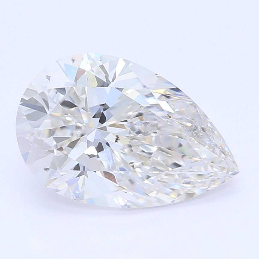 1.13 Carat Pear Lab Diamond with  Cut Diamond in 14KT  view 1
