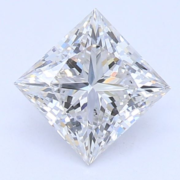 0.46 Carat Princess Lab Diamond with  Cut Diamond in 14KT  view 1
