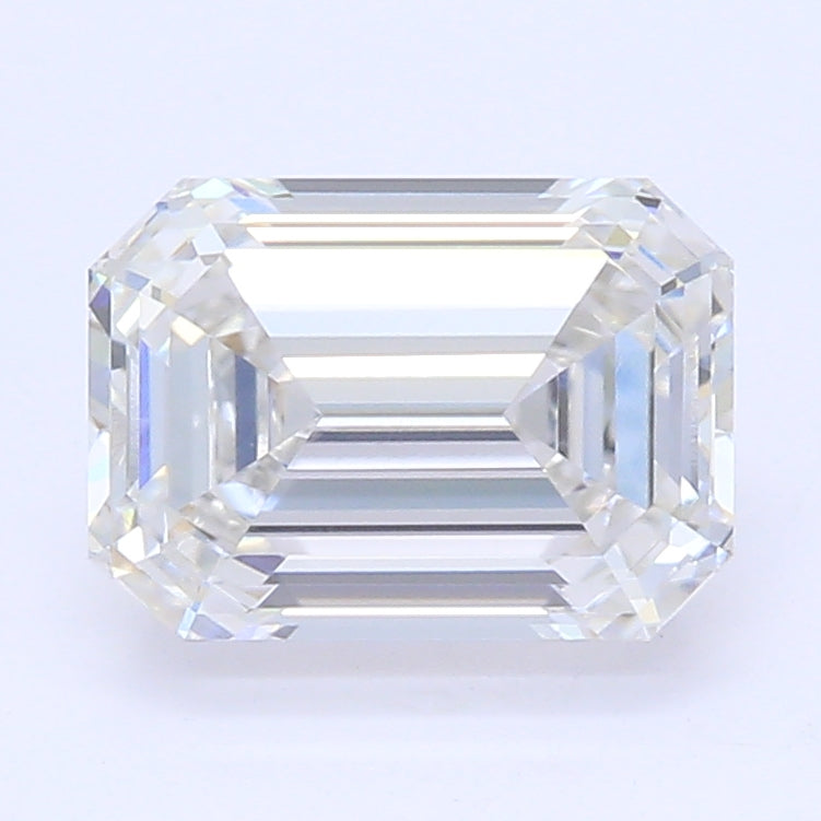 1.1 Carat Emerald Lab Diamond with  Cut Diamond in 14KT  view 1
