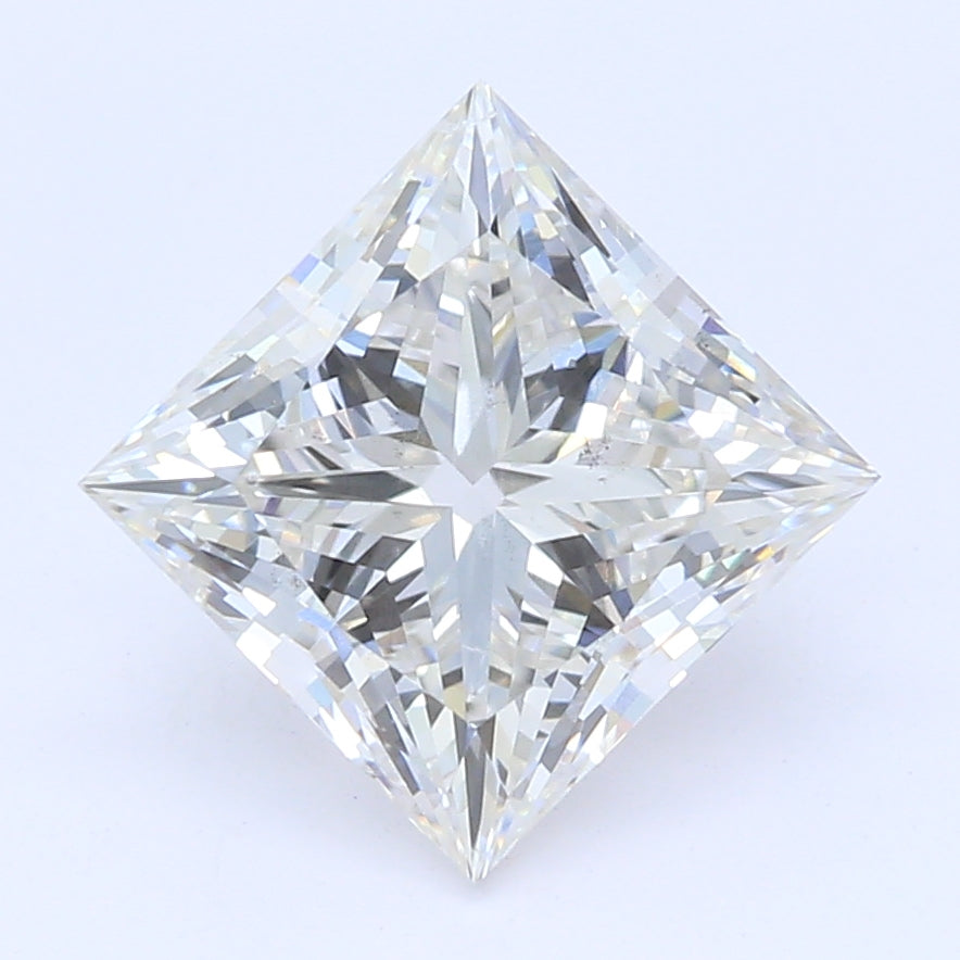 1.41 Carat Princess Lab Diamond with  Cut Diamond in 14KT  view 1
