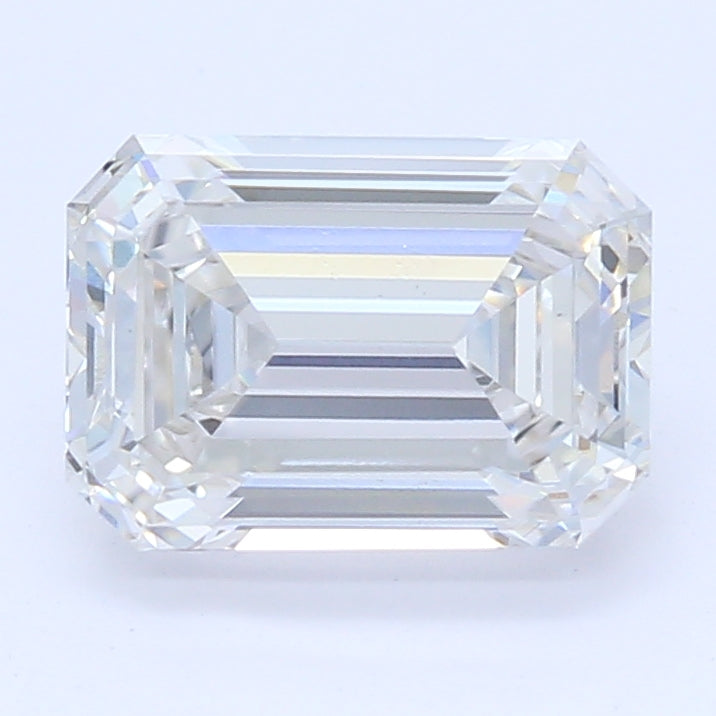 1.07 Carat Emerald Lab Diamond with  Cut Diamond in 14KT  view 1
