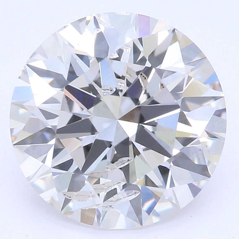 2.13 Carat Round Lab Diamond with  Cut Diamond in 14KT  view 1
