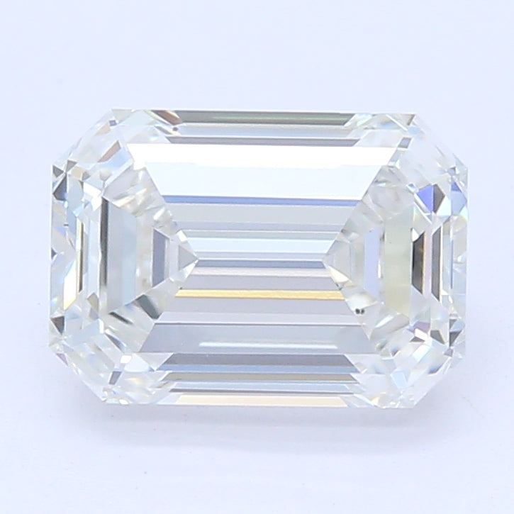 1.07 Carat Emerald Lab Diamond with  Cut Diamond in 14KT  view 1
