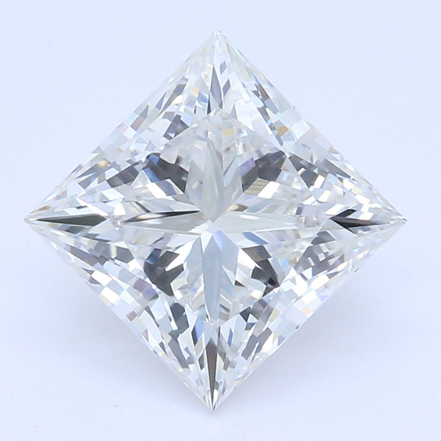 1.54 Carat Princess Lab Diamond with  Cut Diamond in 14KT  view 1

