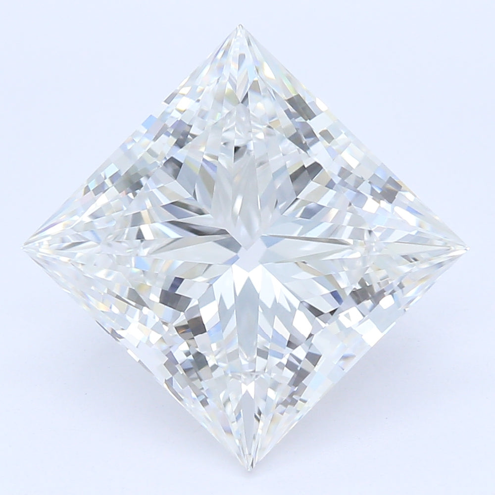 3.09 Carat Princess Lab Diamond with  Cut Diamond in 14KT  view 1
