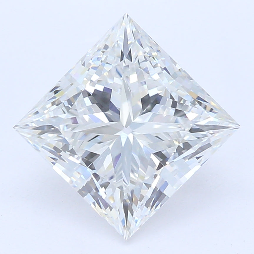 1.63 Carat Princess Lab Diamond with  Cut Diamond in 14KT  view 1
